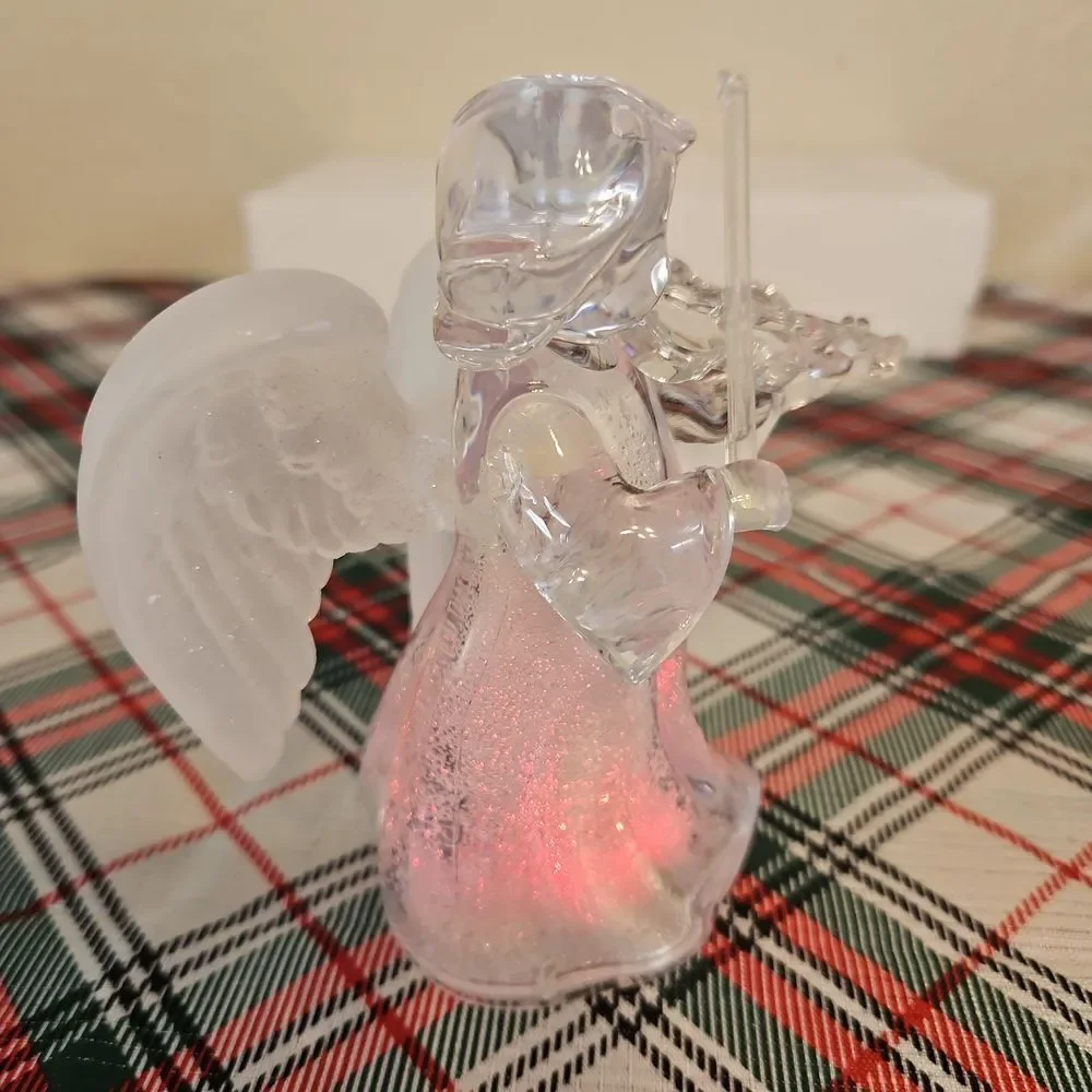 JCPenny Home Collection Colorful Acrylic LED Noel Series Angel Figurines